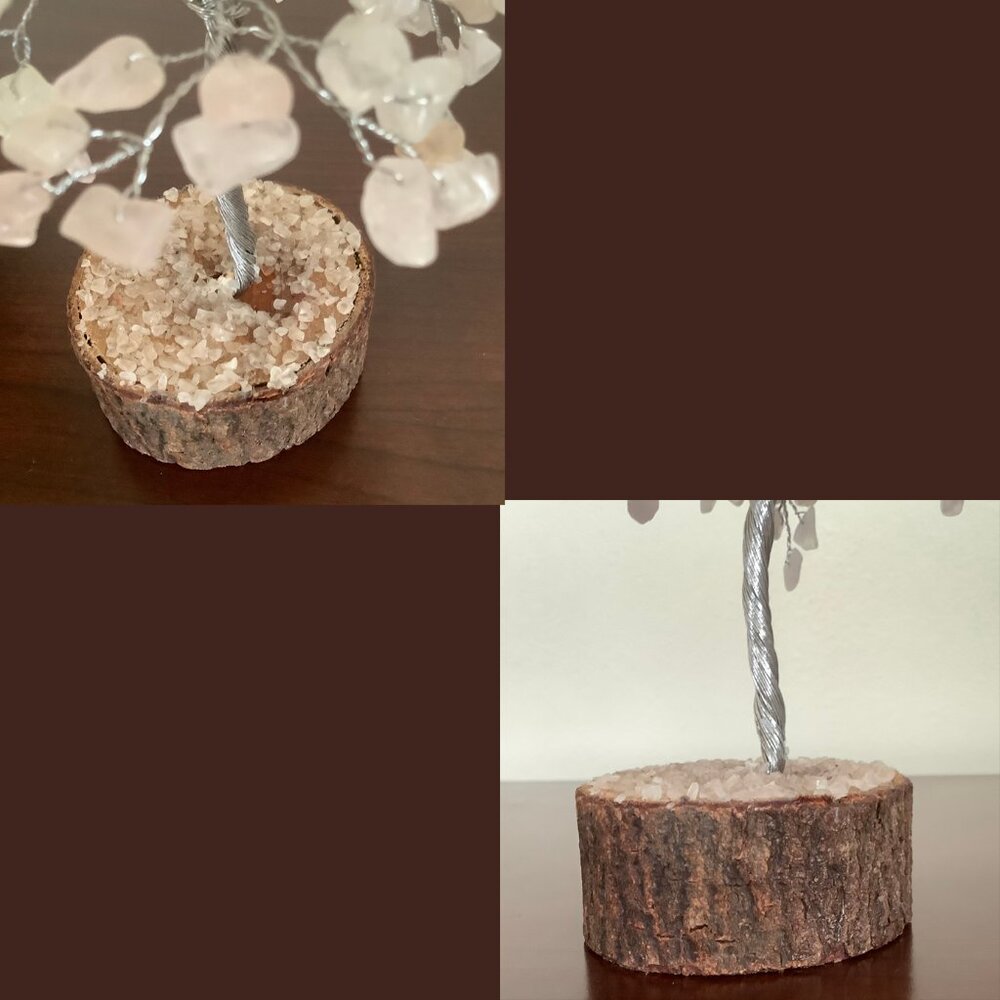 EUC Choice of Natural Carnelian, Peridot or Rose Quartz  and Wire Tree of Life - Picture 4 of 15